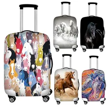 Чехол для багажа для путешествий с лошадью, защитный чехол для чемодана, эластичная ткань, защита багажа, пылезащитный чехол для 18-32 дюймов, аксессуары для путешествий