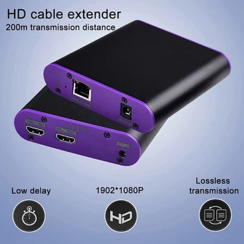 

CAT872 200M / 656Ft HD Launcher Receiver 1080P 60Hz Extensor Ethernet HD o Optical Transceiver