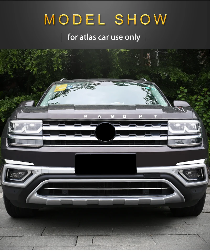 Carманго для Volkswagen VW Atlas- автомобильный Передний Задний бампер передний бампер разветвитель рассеиватель губ комплект спойлер защитные бамперы доска