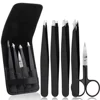 4/5Pcs Extension Tweezers Set Stainless Professional Eye Lashes Extension Tweezers Eyebrow Tongs Clip Scissors Cosmetic Tools 1