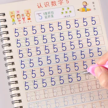 

Kindergarten Preschool 0-10 Digital Number Calligraphy Copybook For Kid Children Exercises Calligraphy Practice Book libros