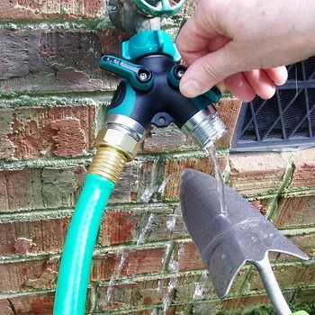 

2 way tap water Splitter garden tap Irrigation valve Hose Pipe Quick connector adapter 1pcs hot sale