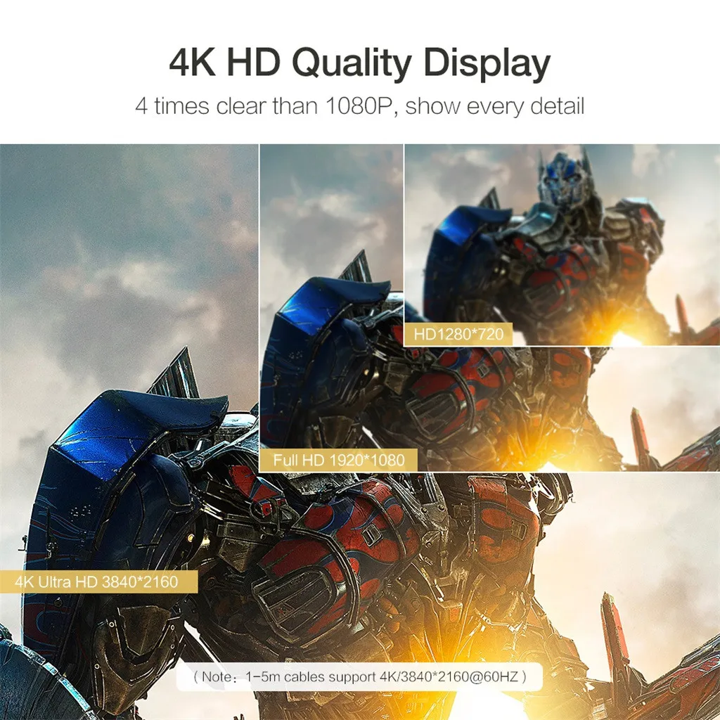 HDMI кабель 4K HDMI для PS4 Apple tv 4K Разветвитель переключатель коробка удлинитель 60 Гц видео кабель HDMI