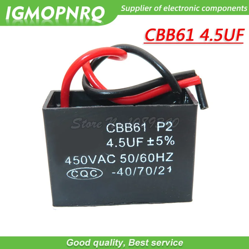 2 Pcs Cbb61 4.5 Uf Di Partenza Capacità Ac Condensatore Della Ventola Igmopnrq 450V 4.5 Uf Cbb Condensatore Di Funzionamento Del Motore
