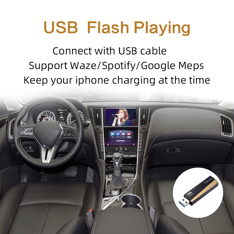 Новый Беспроводной Apple Carplay для infiniti 8 дюймов Экран 2015 2019 Q50 Q60 QX50 Android авто зеркало Wi