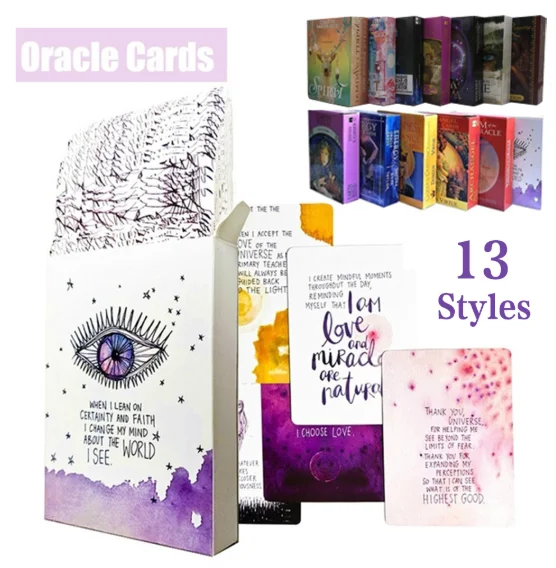 

16 styles Oracle Cards English Read Fate Card Game Board Game Archangel Earth Magic Oracle Cards Tarot Deck For Personal Use