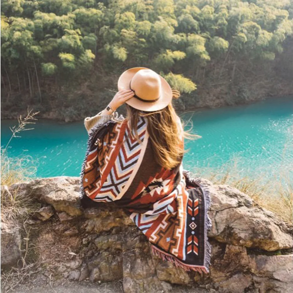 

1xEthnic Geometric Tapestry Wall Hanging Carpet Sofa Cover Blanket Decor 2019