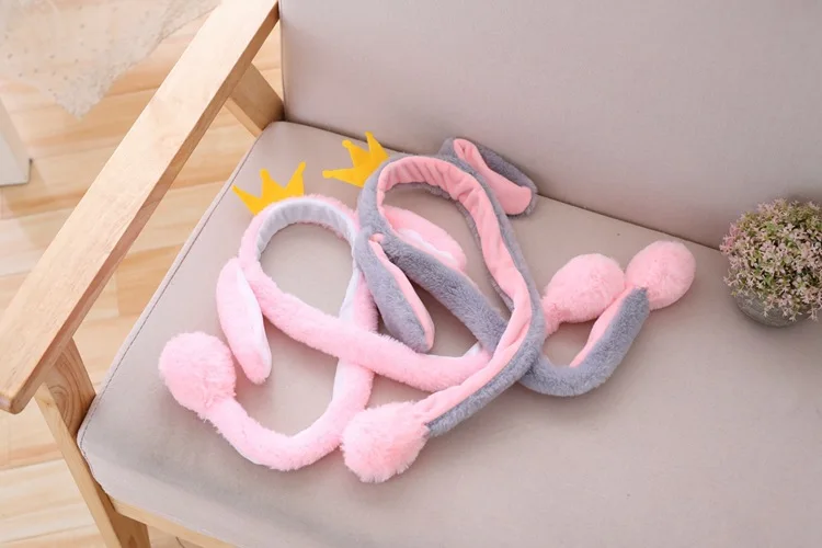 Douyin игрушка с ушками, подвижная Корона, кролик, резинки для волос, пинч, уши, подвижные, фотографический реквизит, надувная подушка, резинки для волос