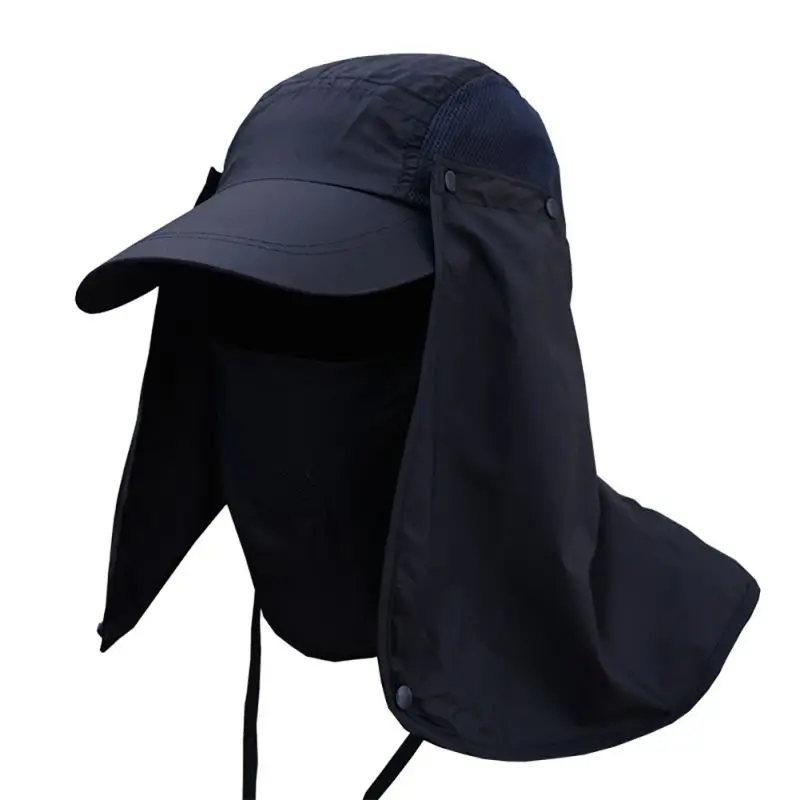 Летняя шляпа унисекс, Солнцезащитная шляпа с защитой от ультрафиолета, для лица, шеи, с клапаном, солнцезащитная Кепка для лица, для мужчин, для улицы, рыбалки, походов, работы, Повседневная шапка - Цвет: ZQ