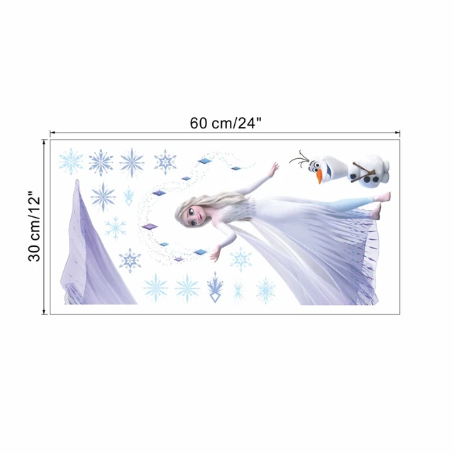 Rajzfilm Elsa Queen Olaf Wall Matrica Lányok Hálószoba Házi Dekoráció Diy Anime Művészeti Másor Pvc Folya - Image 6