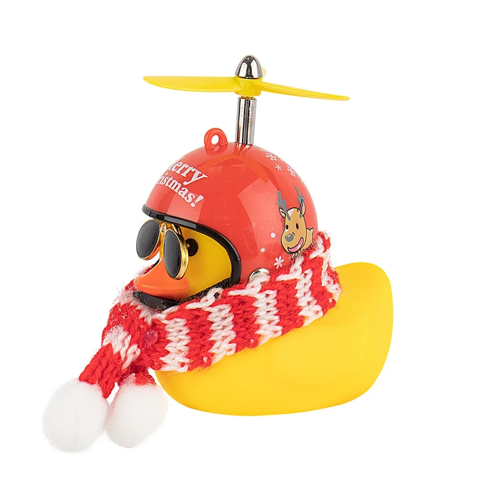 Weihnachten Geschenk Rot Gelb und Schwarz Ente Helm Gebrochen Wind Geschenk Nette Auto Innen Zubehör Auto Ornament Radfahren Dekoration – Detail 6