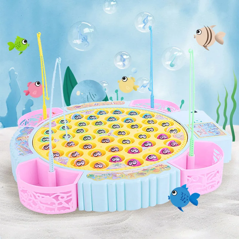 

New Hot Fashion Colourful Baby Educational Toy Fish Plastic Magnetic Fishing Toys Set Game Kids Gifts For Kids Outdoor Toy