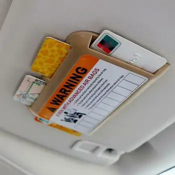 

Car-styling Auto Sun Visor Organizer for Temporary Parking Phone Number Clip High-Speed IC Card Holder Tidying