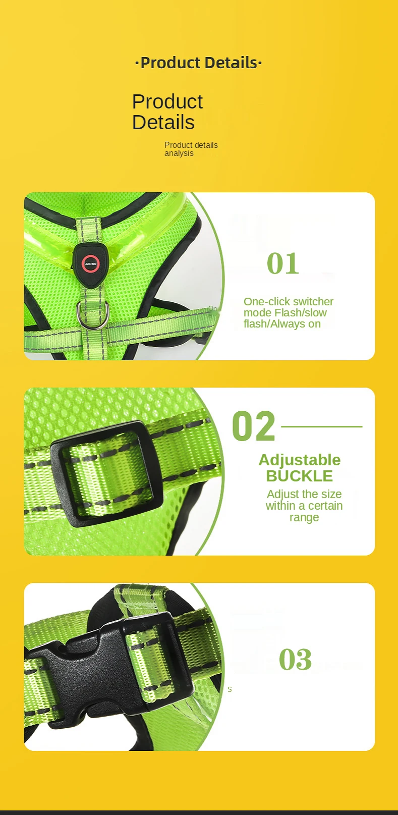 Arnés luminoso para perro, ropa recargable por Usb, para perro grande, reflectante, brillante, Led, chaleco para mascotas