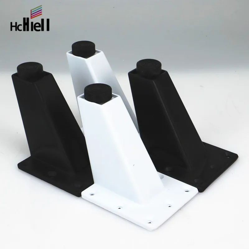 Black and white furniture legs adjustable square cabinet feet aluminum alloy cabinet feet Bathroom adjustment Foot