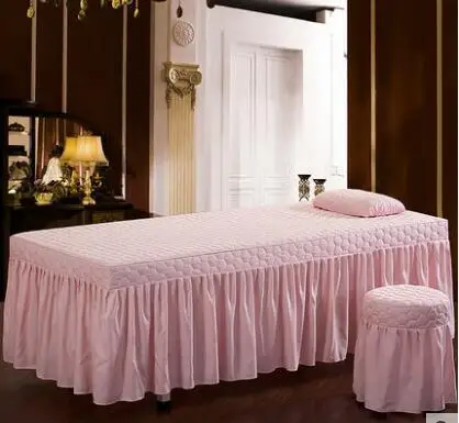 Only cover bedspread Одноцветный простой красивый чехол для кровати, цельная юбка для кровати, спа массажная кровать, физиотерапия, Одноместный чехол для кровати с отверстием - Цвет: Only cover bedspread