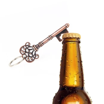 

Key Shape Beer Bottle Opener Retro Metal Multifunction Keyring Hanging Keychain for Wedding Party