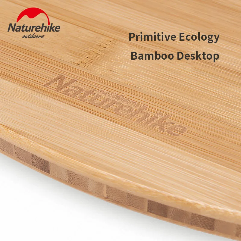  Naturehike Camping Foldable Round Table Bamboo Table Portable Bearing 30kg Outdoor Picnic BBQ Foldi