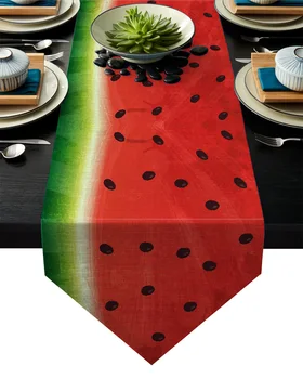 

Watermelon Fruit Cartoon Table Runner Table Flag Home Party Decorative Tablecloth Table Runners for Wedding