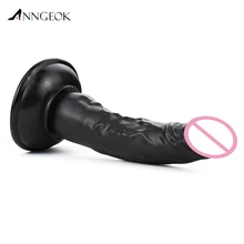 Vaginal Masturbator Dildo Sex Machine Attachment ANNGEOK Black Realistic Dildo Women Masturbators AN-S7 Vaginal Masturbator Dildo Sex Machine Attachment ANNGEOK Black Realistic Dildo Women Masturbators AN-S7