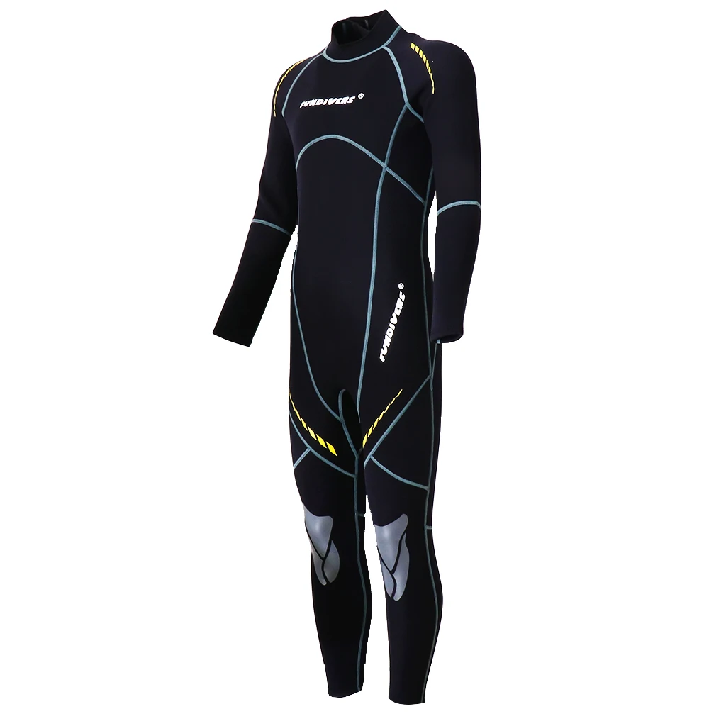 Премиум неопреновый гидрокостюм, 3 мм Мужской гидрокостюм для подводного плавания, полный костюм-черный