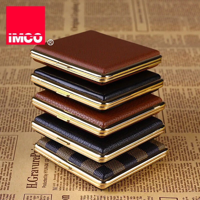 New IMCO Original Cigarette Case Cigar Box Leather Tobacco Holder Pocket Storage Container Smoking Accessories Gadgets 1 New IMCO Original Cigarette Case Cigar Box Leather Tobacco Holder Pocket Storage Container Smoking Accessories Gadgets 5