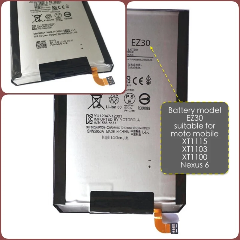 

Original Battery suitable for Motorola mobile Moto X XT1100/XT1103/XT1115/Nexus6 with battery model EZ30