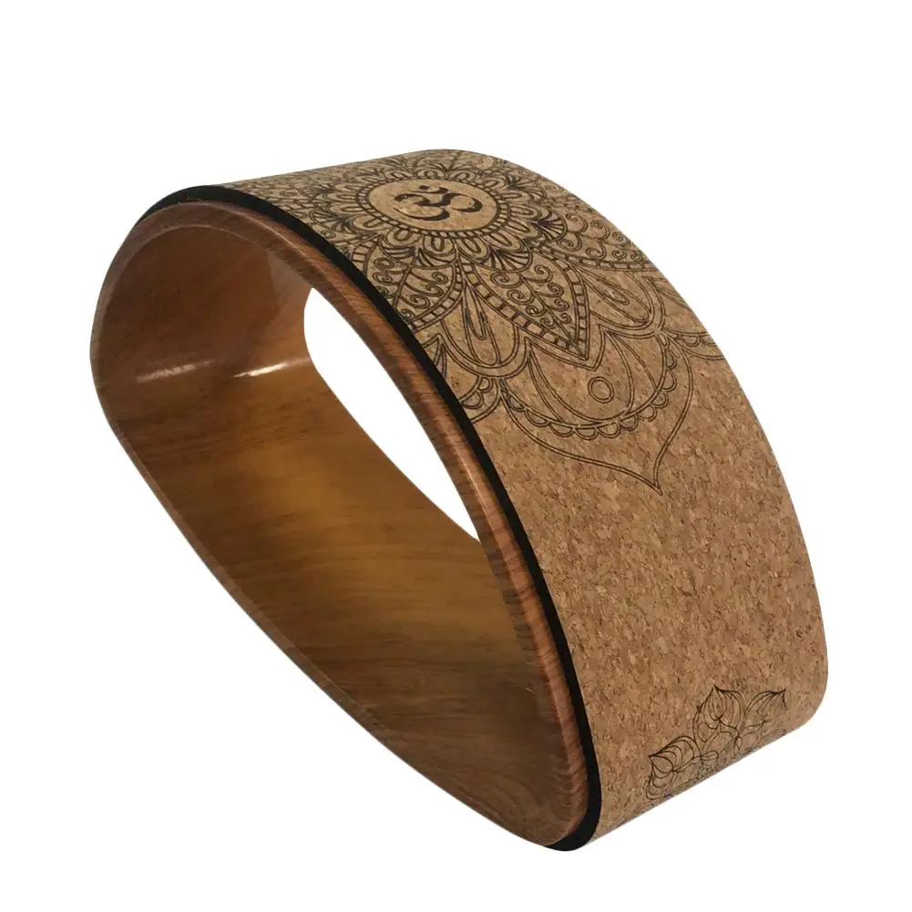 

Yoga Wheel Bent Back Stretch Natural Cork Yoga Wheel Cork Solid Fitness Wheel Pilates Ring Sturdy Wheel Yoga Training