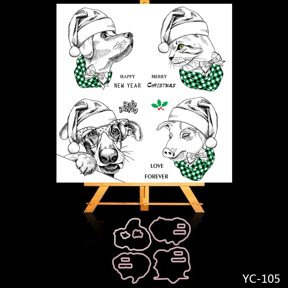 

AZSG Christmas Animal Lovely Clear Stamps/Stamp/For Scrapooking/Card Making/Silicone Stamps/Decoration Crafts