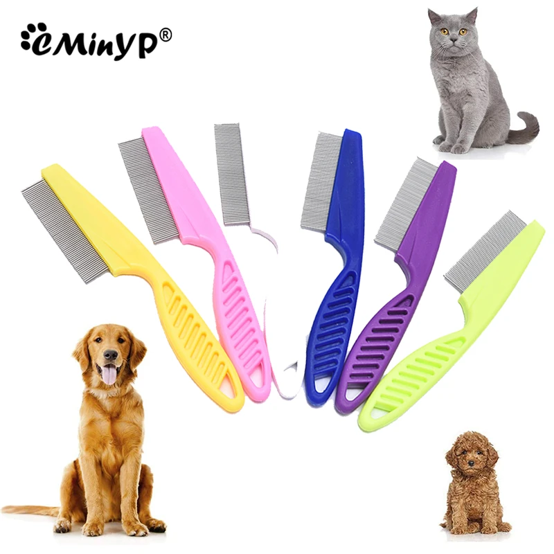 Flea Comb For Dogs Pet Cats Massage and Grooming Comb With Stainless