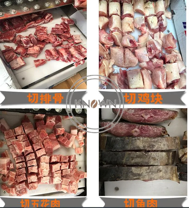 Нержавеющая сталь блоки, секции, нарезанные кубиками птицы, мяса, ребра резак делая машину