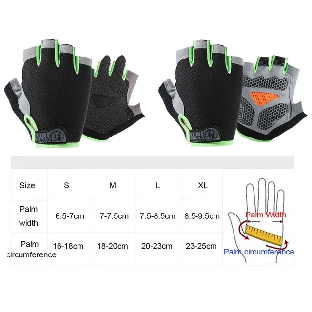 HOT Cycling Anti-slip Anti-sweat Men Women Half Finger Gloves Breathable Anti-shock Sports Gloves Bike Bicycle Glove 6