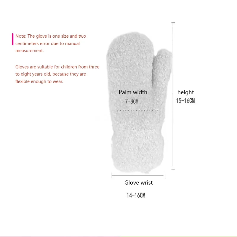Зимние варежки для детей, Плюшевые Вязаные перчатки, Мультяшные Висячие перчатки, модные милые перчатки