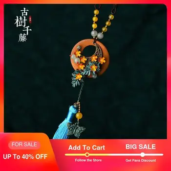 

Ethnic Sweater Pendant Necklace For Women Butterfly Tassel Necklace Long Chain Maxi Wooden Suspension Necklace fashion jewelry