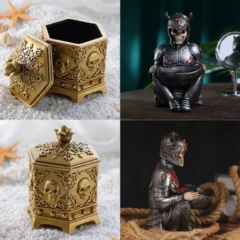 

Halloween Retro Skull Ornaments Skull Jewelry Box Jewelry Storage Box Halloween Decorations Skull Decoration