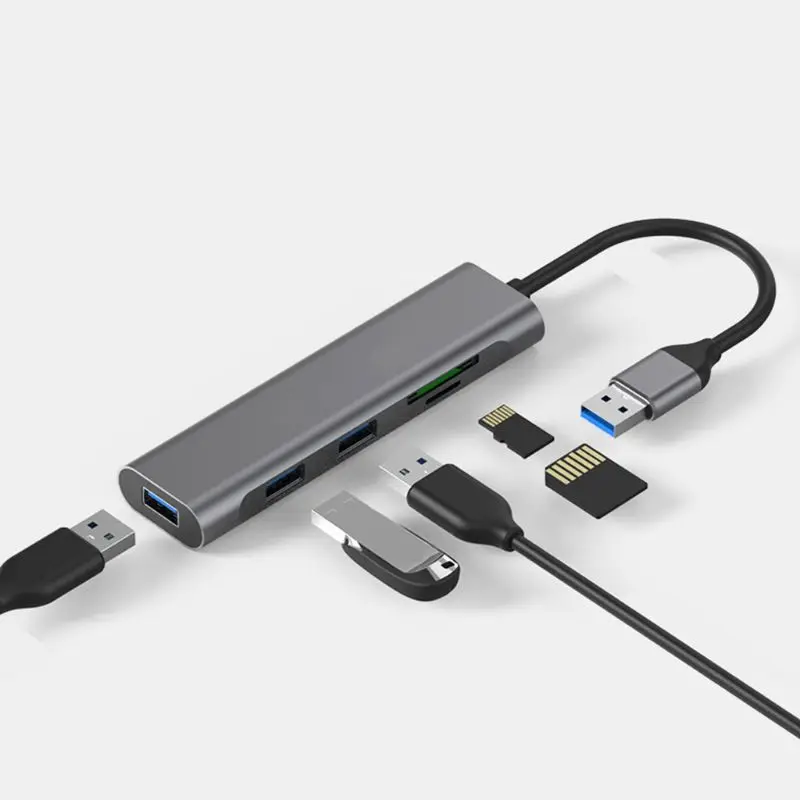 5 в 1 USB C концентратор ключ кард-ридер для MacBook Air Pro и других ноутбуков типа C D08B