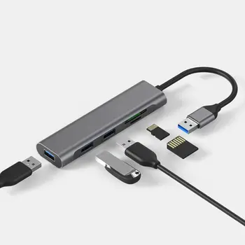 

5 in1 USB C Hub Dongle Card Reader for MacBook Air Pro and Other Type C Laptops D08B