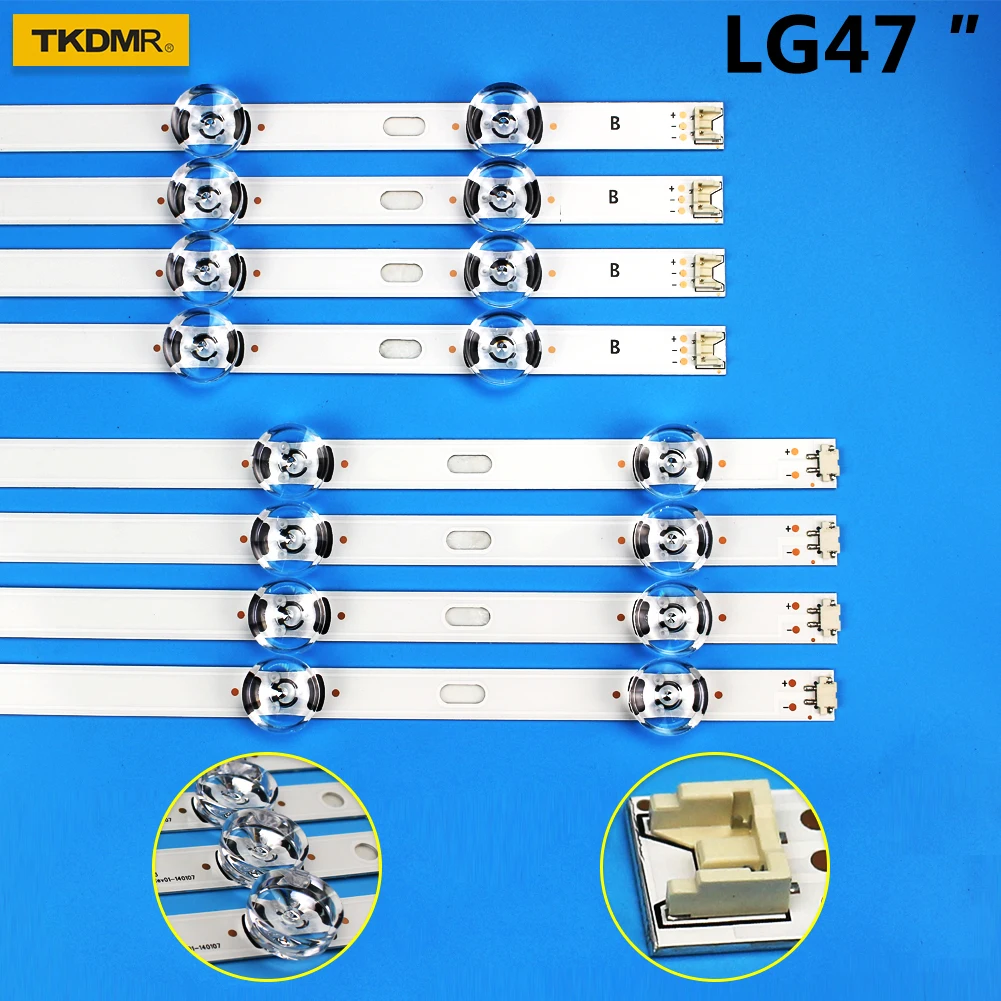 

LED Backlight strip 9 Lamp For LG 47" TV innotek DRT 3.0 47" 47LB6300 47GB6500 47LB652V 47lb650v LC470DUH 47LB5610 47LB565V