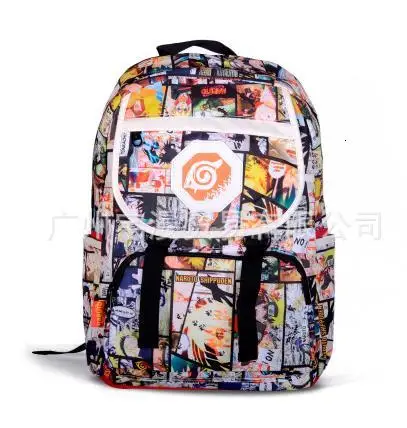 Naruto Аниме Наруто печать мультфильм Рюкзак Школьная Сумка студенческий рюкзак сумки на плечо большая сумка-сетчел для книг Кошелек Коллекция Подарки для мальчиков - Цвет: Naruto