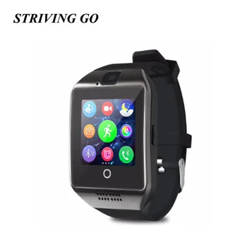

Smart Watch MEN WOMEN Q18 With Camera Bluetooth WristWatch Support SIM TF Card Sync SMS Smartwatch For Ios Android Phones PK A1