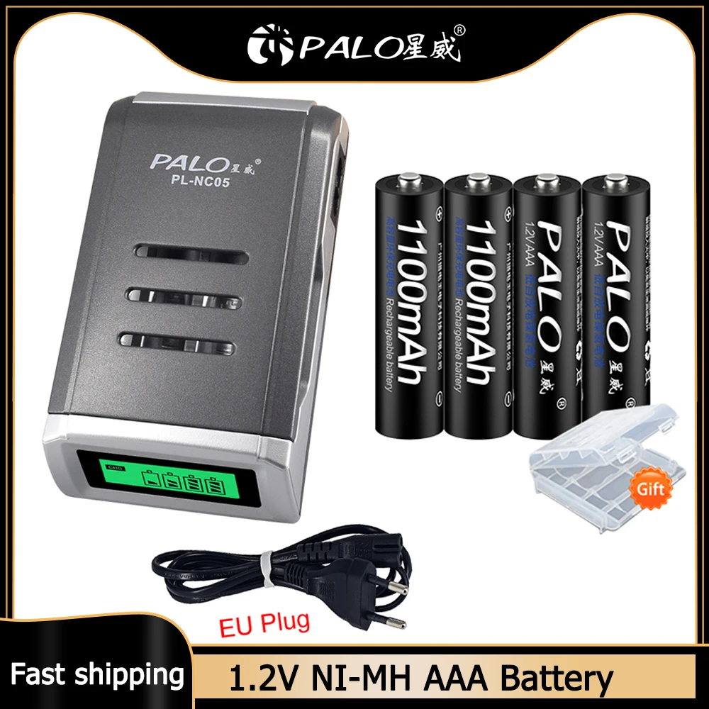 Palo Batteria Ricaricabile Aaa Ni-Mh Da 1.2 V Batteria Ricaricabile Nimh Aaa Da 1.2 Volt Con Caricabatterie Intelligente Per Giocattolo Telecomandato