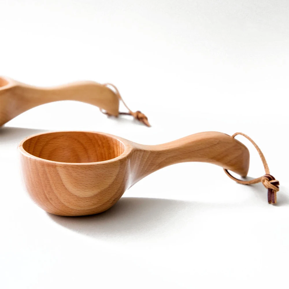 Японский стиль деревянный совок для воды подвесной совок для кухни Чайный домик поднос для еды ванная комната сауна совок