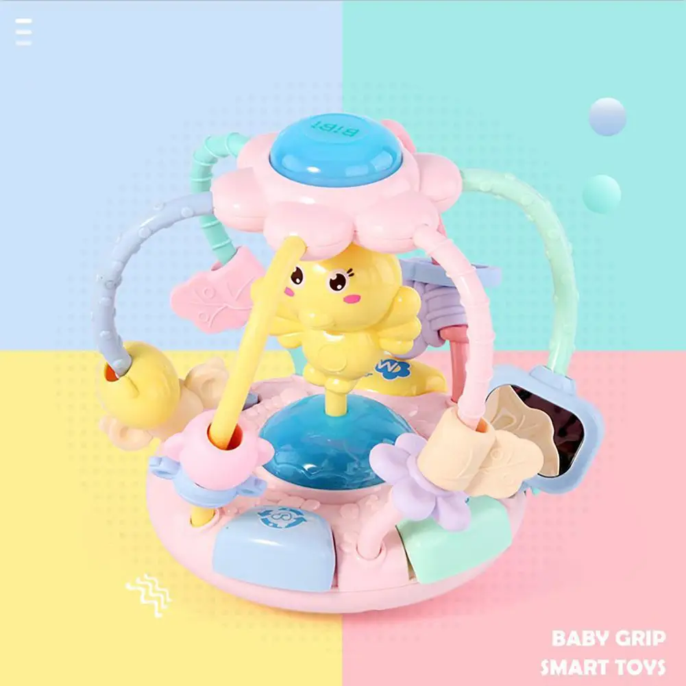 pink LeadingStar звук и легкий мягкий ручной мяч Детская игрушка-пазл для раннего развития пластмассовая погремушка детская игрушка - Цвет: pink