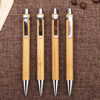 

1PC Bamboo Ballpoint Pen Bamboo Wood Writing Instrument for workplace and office School Stationery Supplies