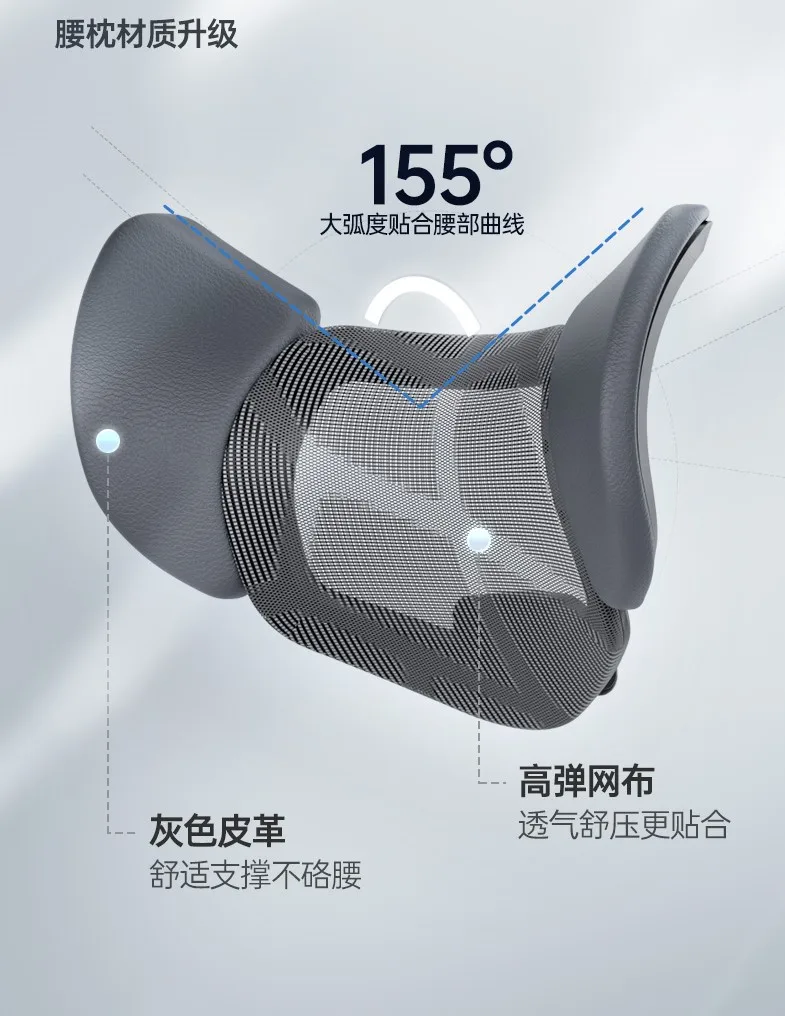 Description Picture 5 of item3D Support Wasit A Legroom Boss Ergonomic Mesh Grid Office Armchair Furniture Sillas De Oficina Ergo Gaming Chair with Footrest
