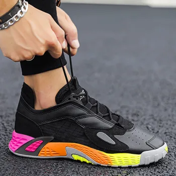 

2020 men running shoes colorful comfortable lace up lightweight tennis shoes hollowed out sports shoes Tie shoes S4085-S4100 Dn