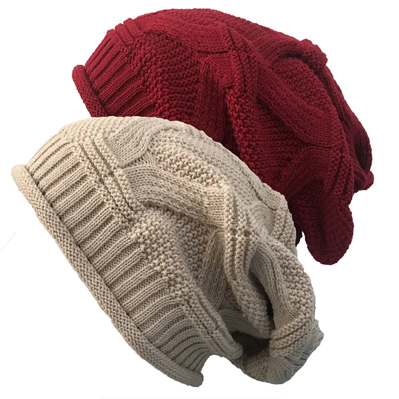 Twist Women Beanies Hat Solid Color Men Elastic Deep Casual Street Style Sweet Girls Autumn Winter Skull Cap Polyester Soft | Аксессуары
