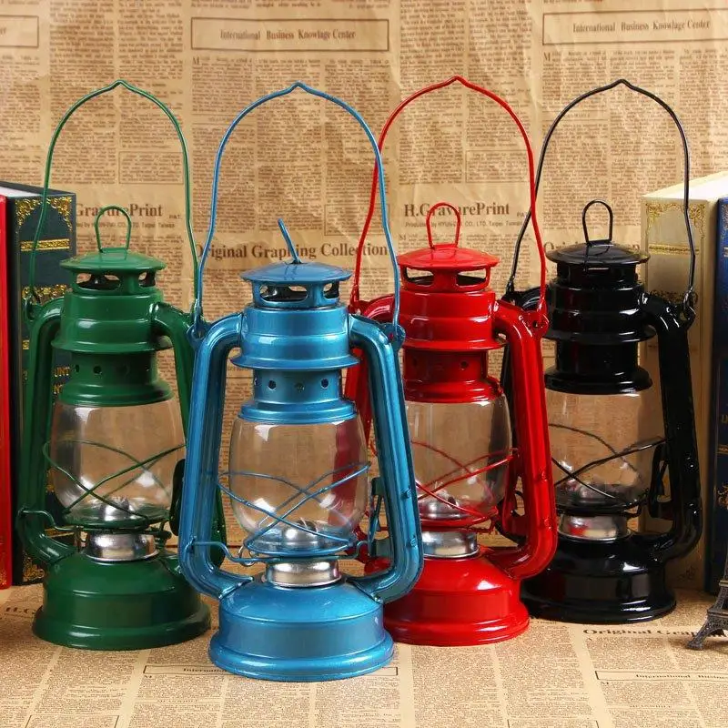 

Hand Retro Charging LED Lantern Kerosene Lamp Decoration Iron Art Decoration Outdoor Lighting Camping Tent Light
