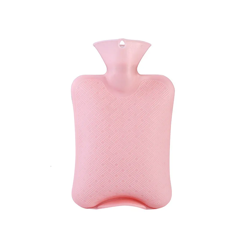 Pink 1000ml Грелка для воды, зимняя грелка для рук, толстая резиновая грелка, сумка для горячей воды, термотерапия, одноцветная, Bolsa Agua Caliente - Цвет: Pink 1000ml