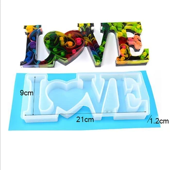 

LOVE Letter Mold Decoration DIY Handmade Crystal Epoxy English Silicone Mold Creative Crafts Decoration
